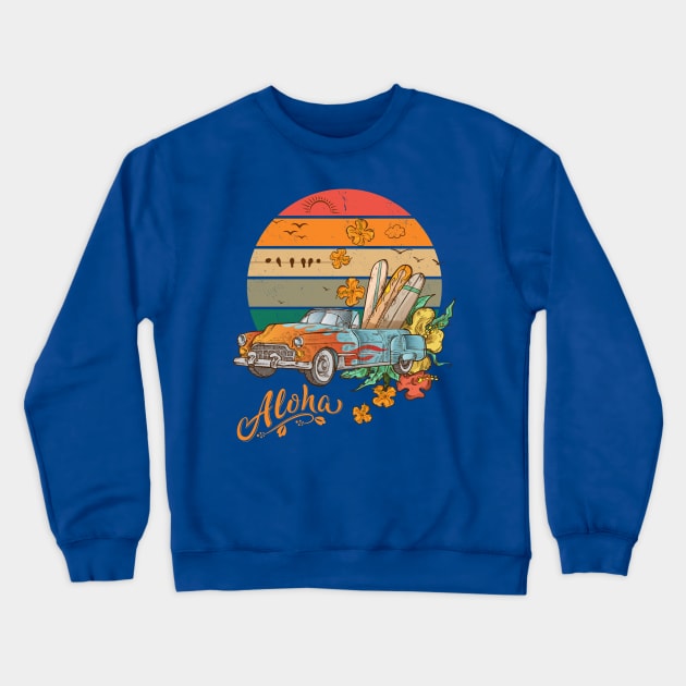 Aloha Vintage Hawaii Convertible Crewneck Sweatshirt by soulfulprintss8